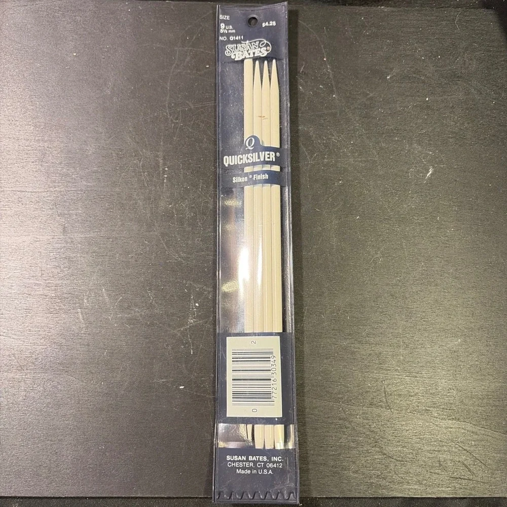 Susan Bates Quicksilver Double Pointed Knitting Needles Size 9 5.5mm Q1411 USA